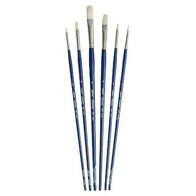 Silver Brush Bristlon Flat Brush Set, 6/Pack (SLVBR1951)