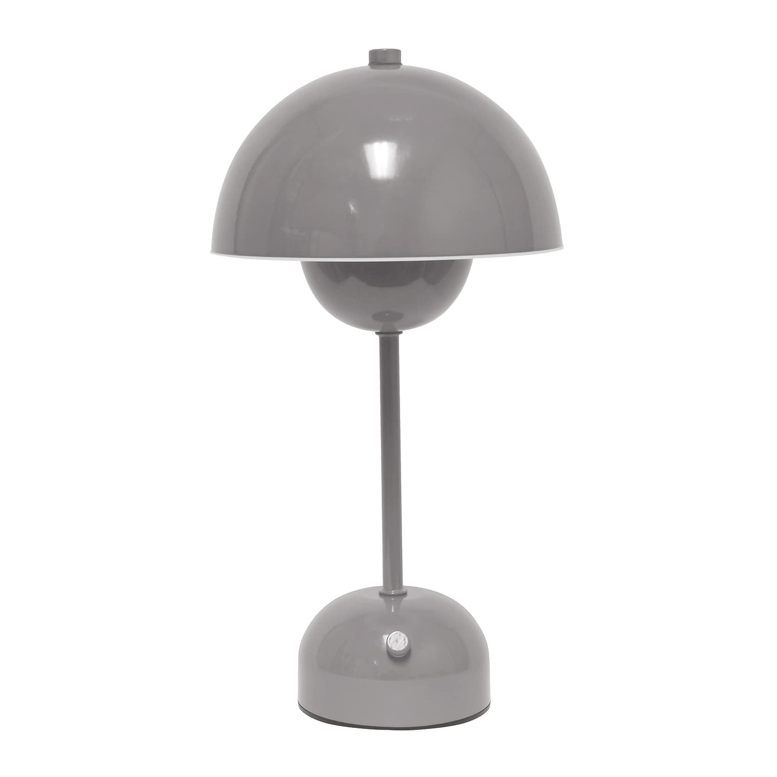 Simple Designs Mushroom Magic LED Table Lamp, Gray (LD1069-GRY)