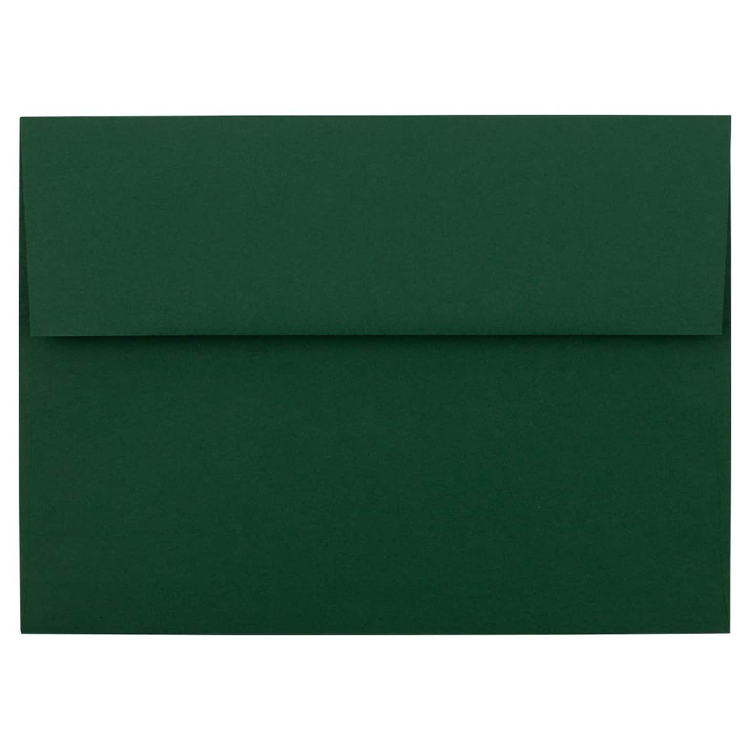 JAM Paper A7 Invitation Envelopes, 5.25 x 7.25, Dark Green, 25/Pack (263917095)