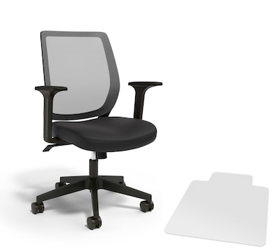 Buy Union & Scale™ Essentials Ergonomic Fabric Swivel Task Chair, Black, Get a Chair Mat FREE