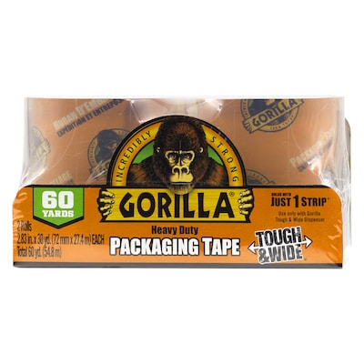 Gorilla Heavy Duty Double Sided Mounting Tape, 1 inch x 60 Inches, Black 6 Pack