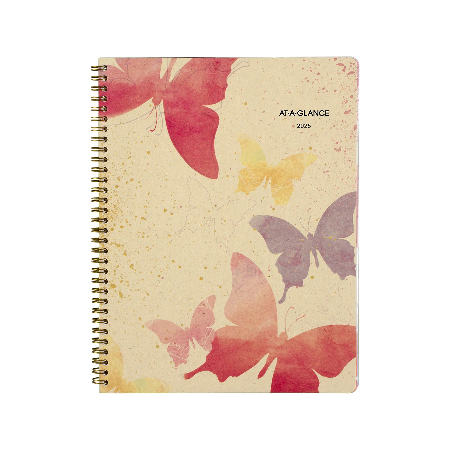2025 AT-A-GLANCE Watercolors 8.5 x 11 Weekly & Monthly Planner, Paper Cover, Multicolor (791-905G-25)
