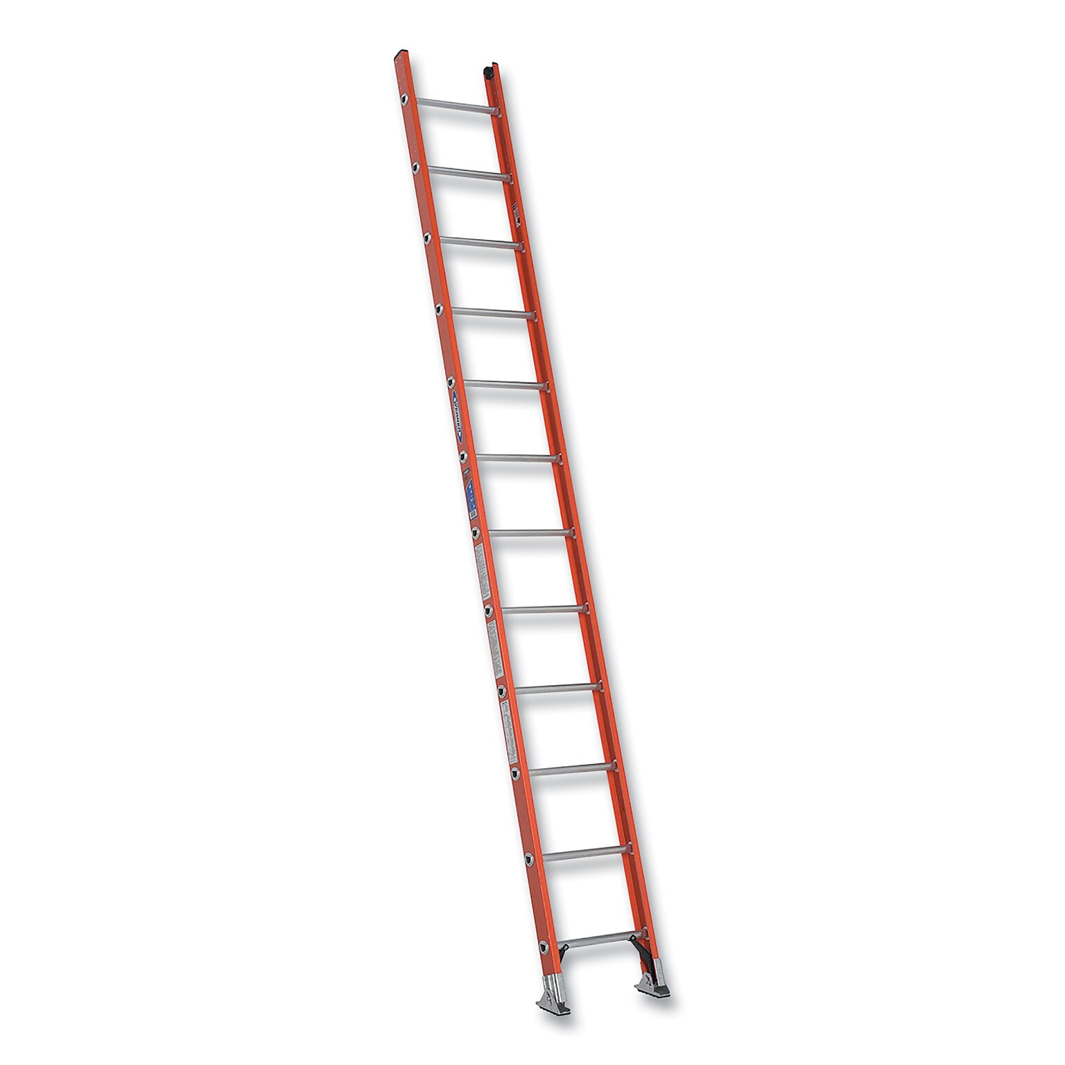 Werner 12 Fiberglass Straight Ladder, 300 lbs. Capacity (D6212-1)