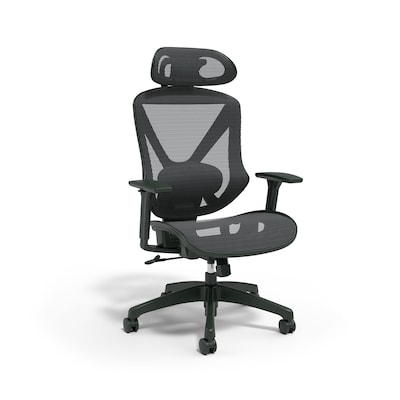Staples® Dexley Ergonomic Mesh Swivel Task Chair, Black (UN56946)