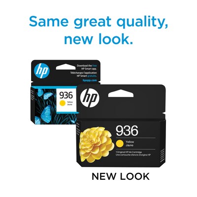 HP 936 Yellow Standard Yield Ink Cartridge, Print Up to 800 Pages (4S6V1LN)