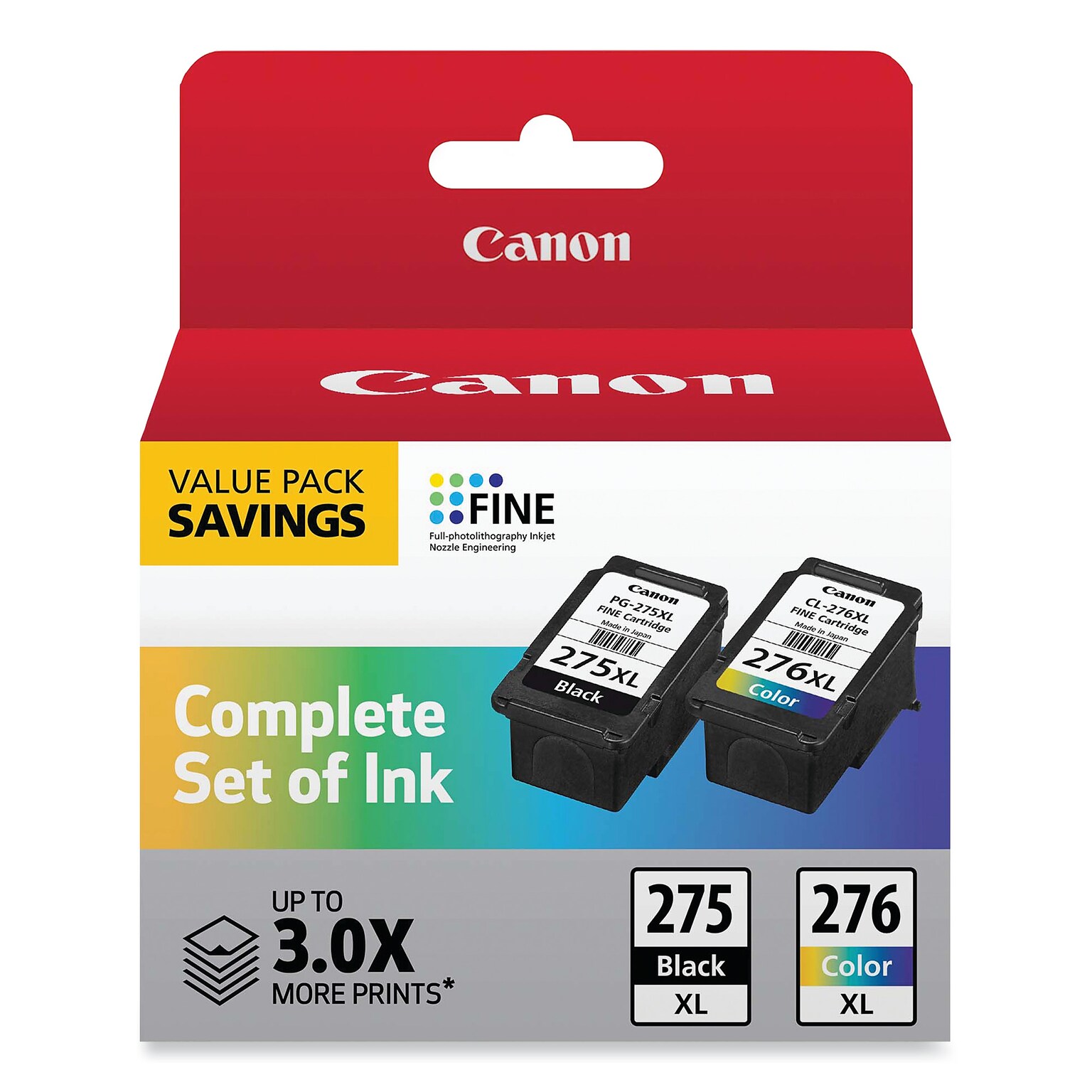 Canon PG-275XL/CL-276XL High-Yield Multipack Ink, Black/Tri-Color