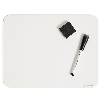 U Brands Dry-Erase Whiteboard, 12" x 9", 6/Pack (3135U00-01)