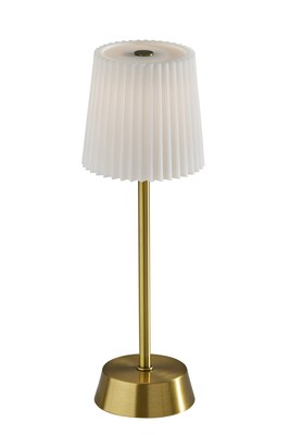 Adesso Bobby LED Cordless Indoor/Outdoor Table Lamp, 14H, Antique Brass (3076-21)