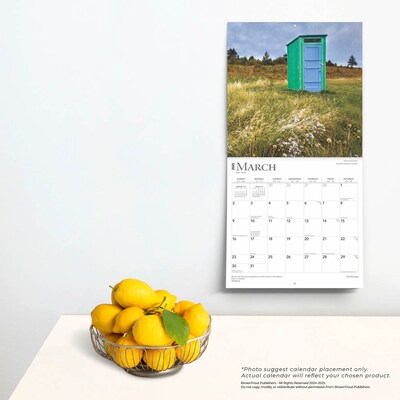 2025 BrownTrout Outhouses 12" x 12" Monthly Wall Calendar (9781975477493)