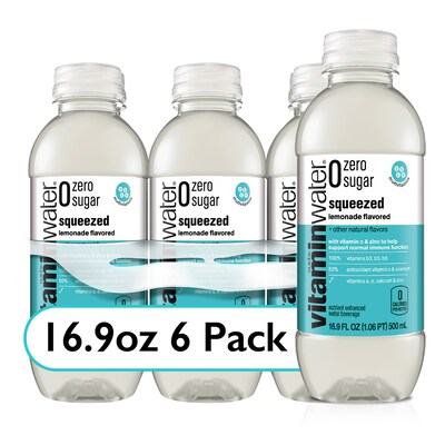 Glaceau Vitaminwater Zero Squeezed Lemonade Energy Drink 16.9 Fl. Oz., 24/Carton (00786162003508)