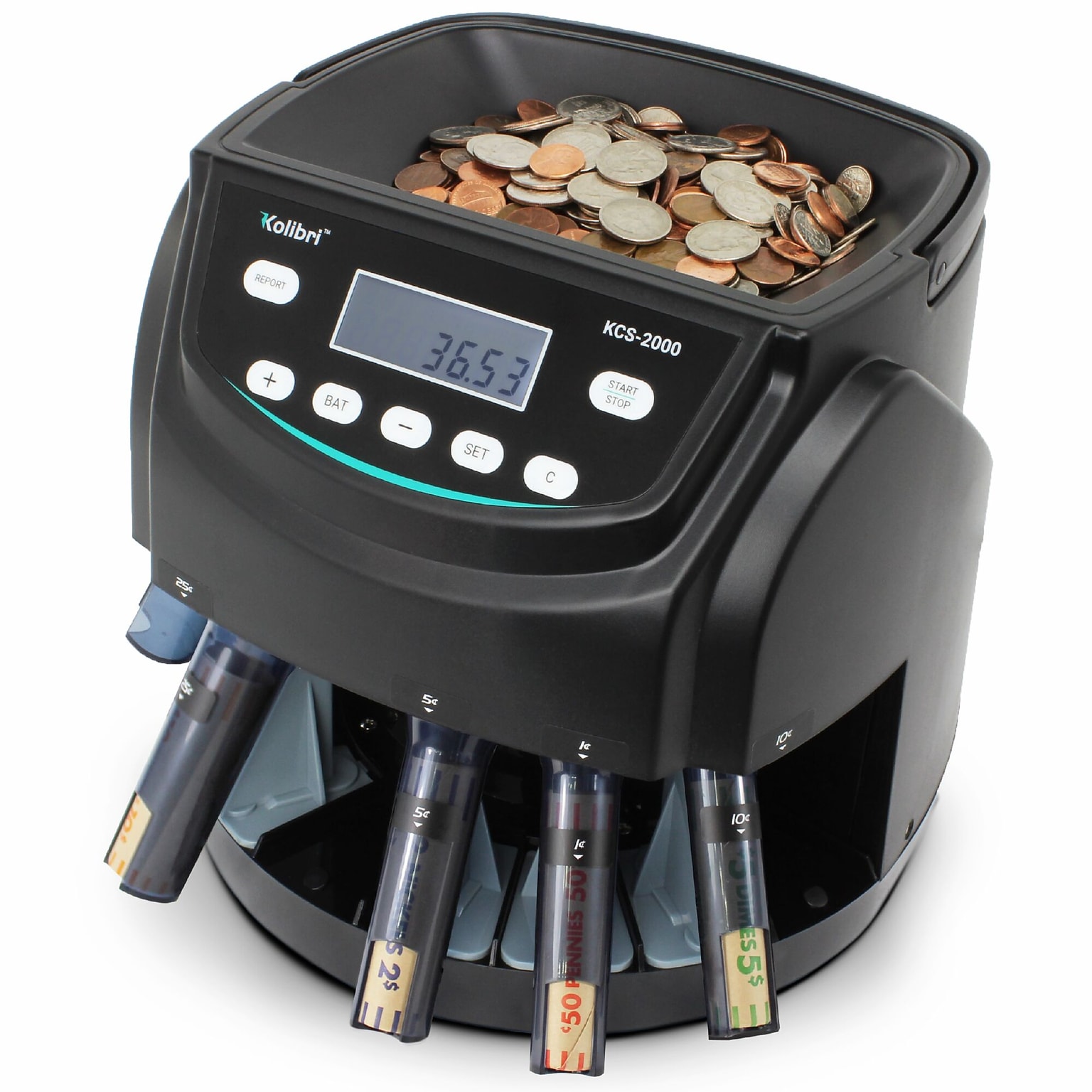 Kolibri Coin Sorter, 4 Compartments, Black (KCS-2000)