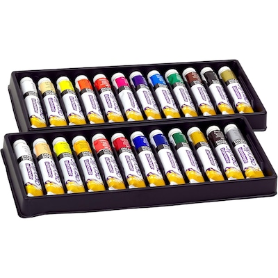 Daler-Rowney Graduate Acrylic Paint, Assorted Colors, 22ml, 24/Set (DRWD1239000243)