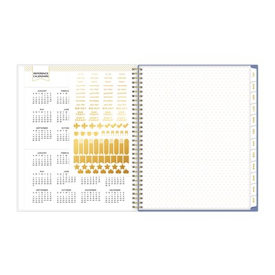 2025-2026 Day Designer for Blue Sky Flutter 8.5" x 11" Academic Year Weekly & Monthly Planner, Plastic Cover (136685-A26)