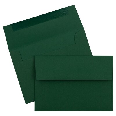 JAM Paper 4Bar A1 Invitation Envelopes, 3.625" x 5.125", Dark Green, 25/Pack (63932585)