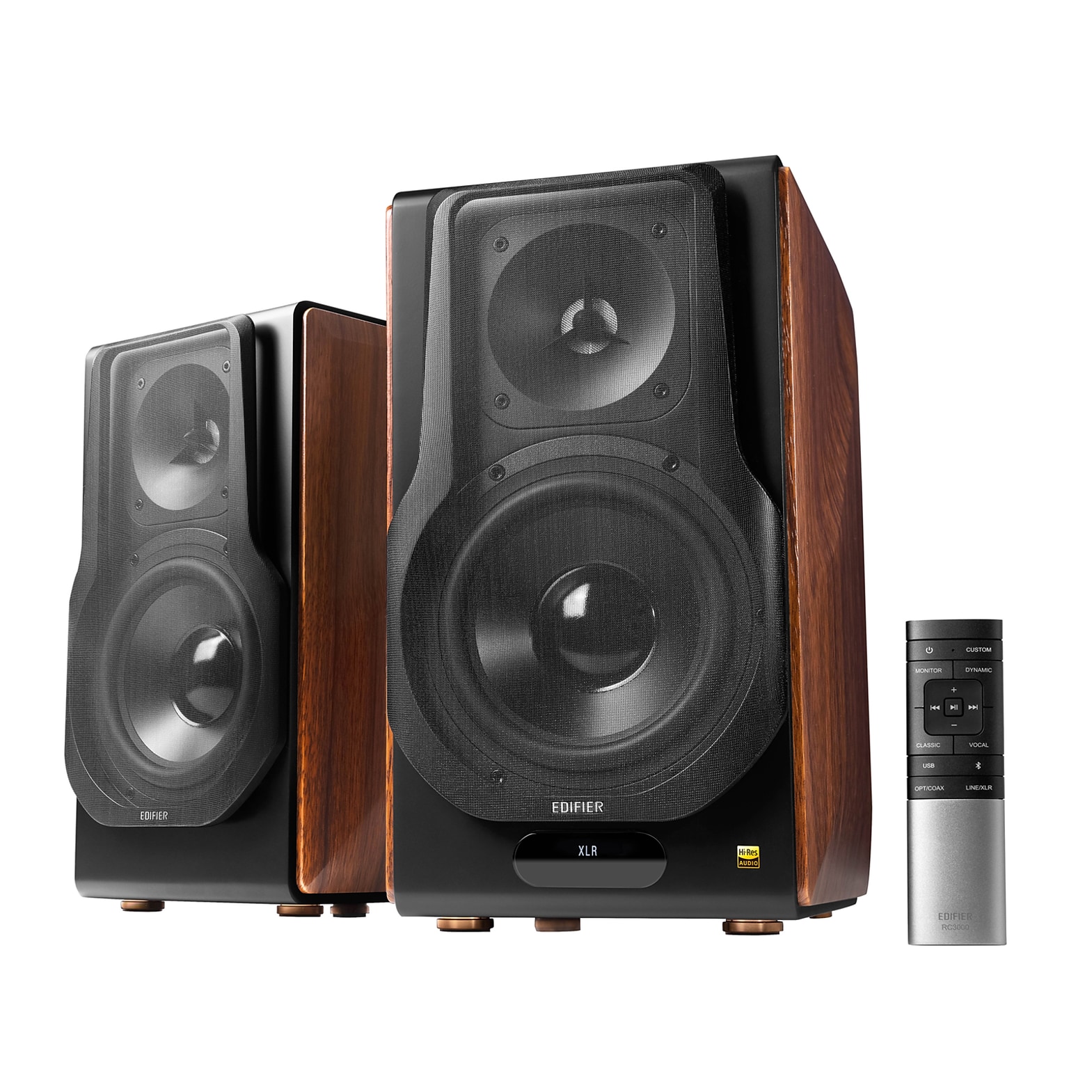 Edifier S3000MKII Indoor Shelf Speakers, Brown/Black