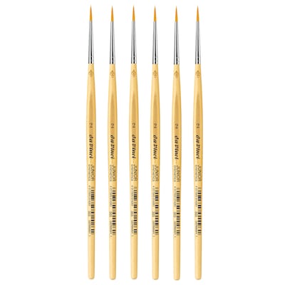 da Vinci JUNIOR Synthetics Brush, Synthetic, Tempera, Round, Series 303, Size 2, 6/Pack (DVXVA3032-6