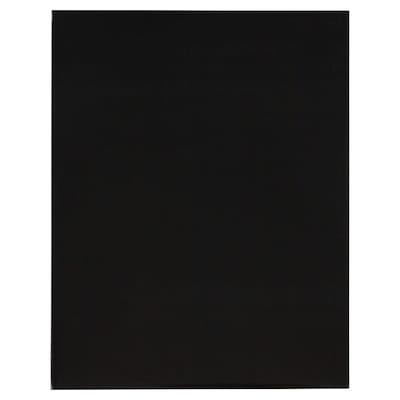 JAM Paper Glossy 2-Pocket Portfolio Folder, Black, 6/Pack (385Gbla)