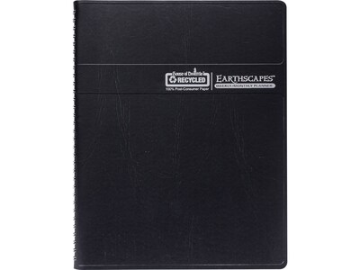 2025 House of Doolittle Earthscapes 8.5 x 11 Weekly & Monthly Planner, Leatherette Cover, Black (2