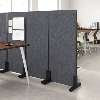 Bush Business Furniture Fabric Freestanding Privacy Panel, 55"H x 24"W, Cool Charcoal (PSP224CL-03)