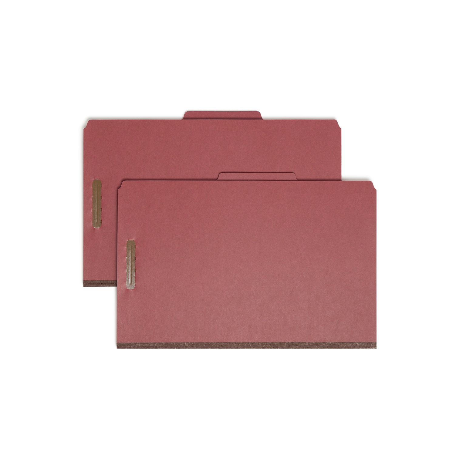 Smead Recycled Heavy Duty Pressboard Classification Folder, 3-Dividers, 3 Expansion, Legal Size, Red, 10/Box (19099)
