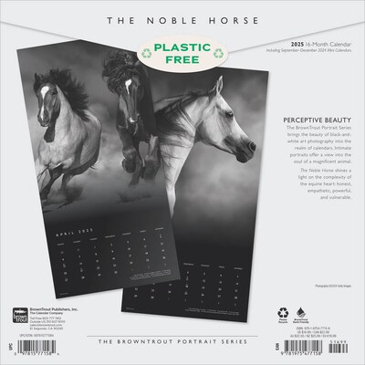 2025 BrownTrout Portrait Series: The Noble Horse 12 x 12 Monthly Wall Calendar (9781975477158)