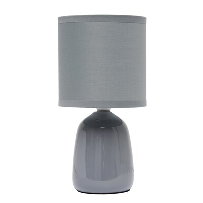 Simple Designs Table Lamp, Gray (LT1134-GRY)