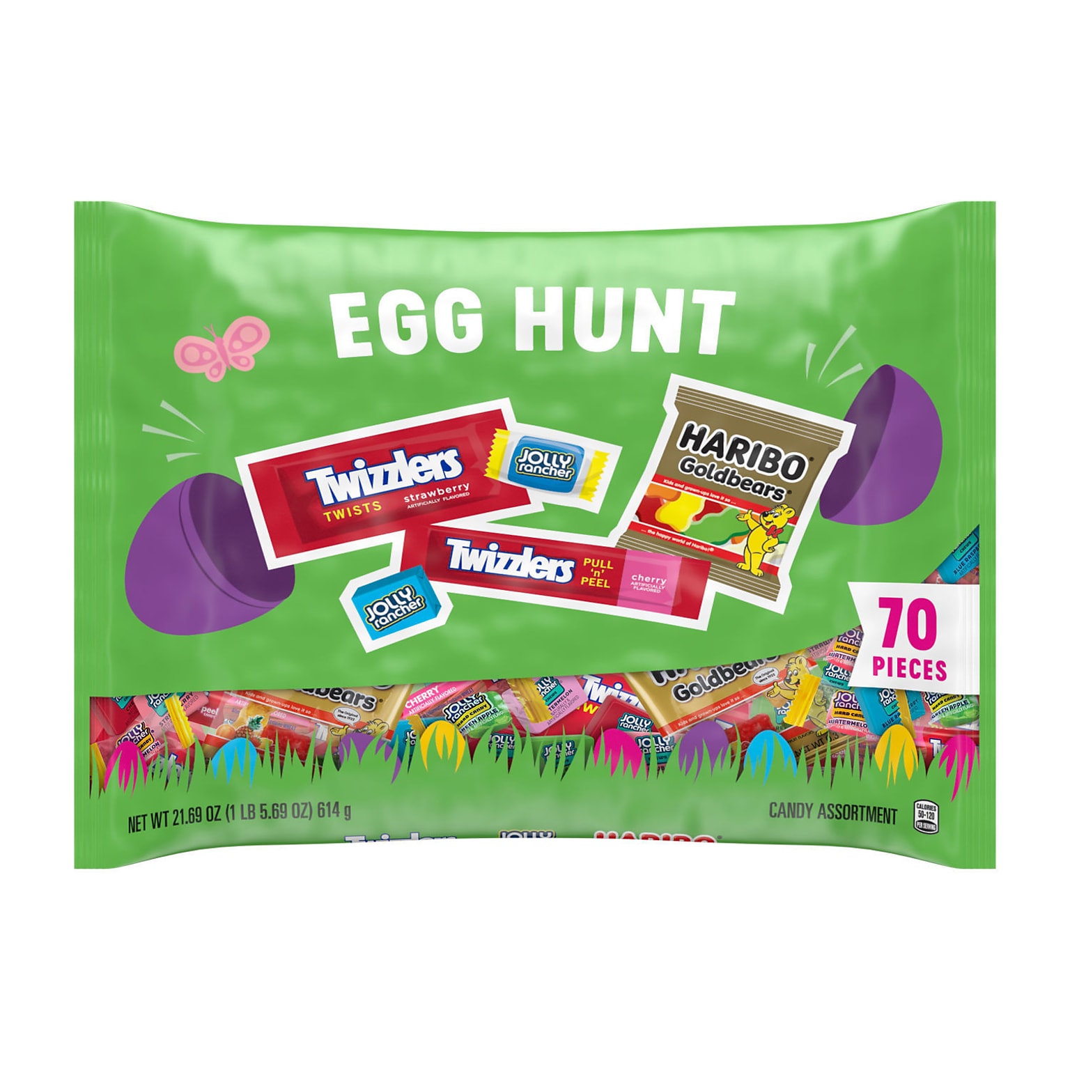 Hershey Assorted Fruit Flavored Easter Candy Bag, 21.69 oz, 70 Pieces (HEC94464)