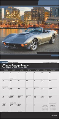 2025 BrownTrout Corvette 12" x 12" Monthly Wall Calendar (9781975479770)