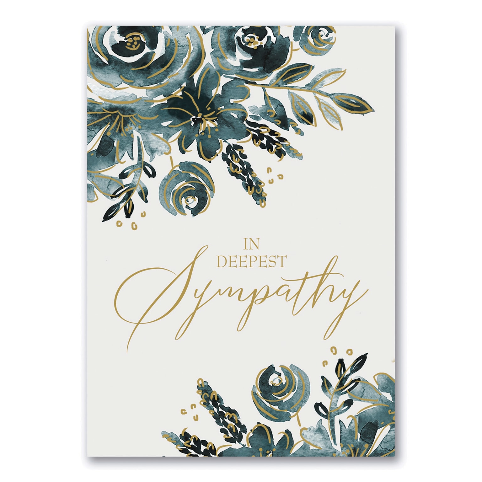 Custom Comfort Roses Cards, with Envelopes, 5 5/8 x 7 7/8 Sympathy Card, 25 Cards per Set