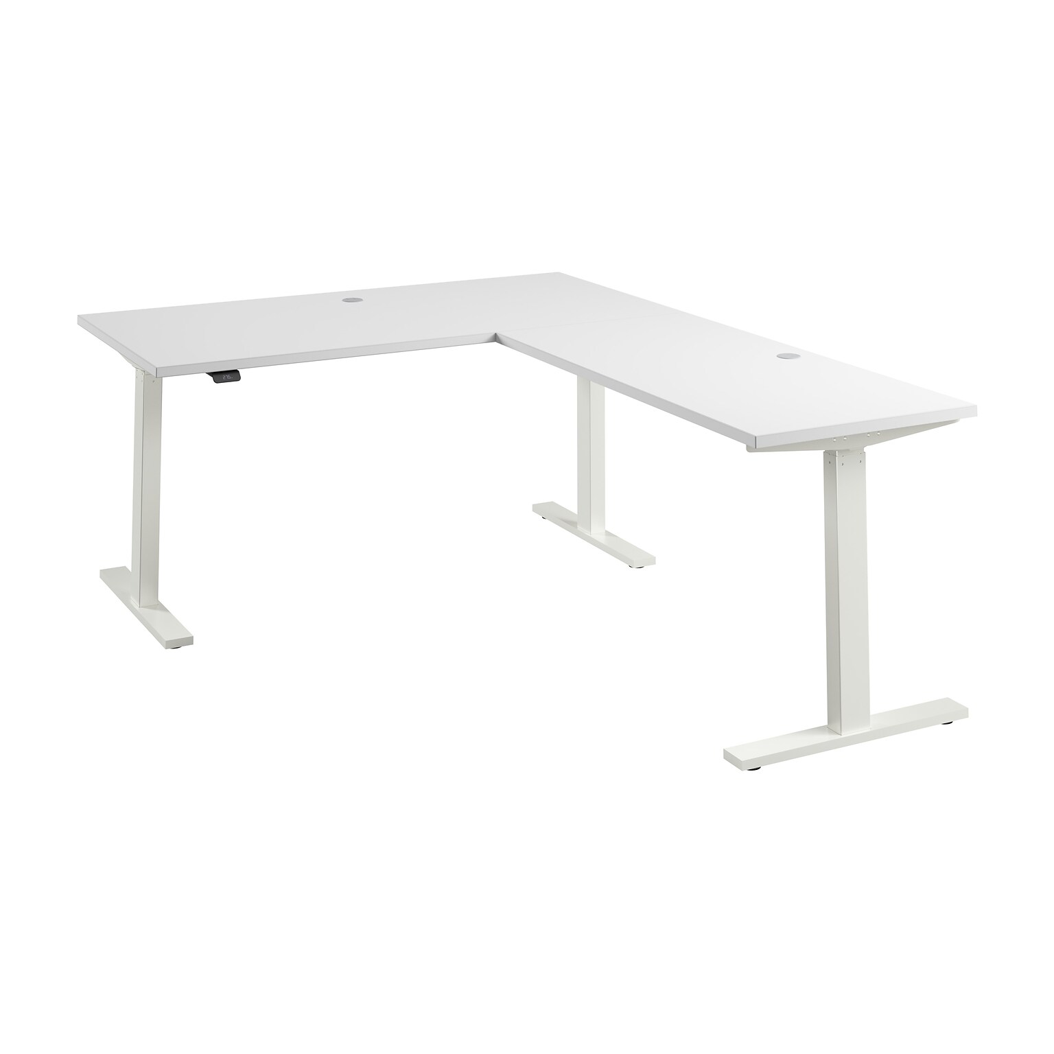 Bush Business Furniture Move 60 Series 60W L Shaped Adjustable Standing Desk, White (M6SL6078WHWK)