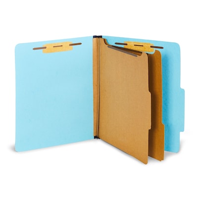 Staples® Recycled Pressboard Classification Folder, 2-Dividers, 2 1/2 Expansion, Letter Size, Light
