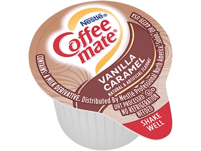 Coffee mate Vanilla Caramel Liquid Creamer, 0.38 fl. oz., 180/Carton (12182157)