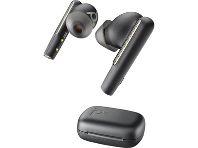 Poly Voyager Free 60 UC Wireless Noise Cancelling Bluetooth Earbuds, USB-C, UC Certified, Carbon Black (7Y8H4AA)