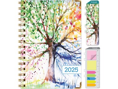 2025 Global Printed Products 5.5" x 8" Weekly & Monthly Planner, Paperboard Cover, Multicolor (SPLS25-58-20)