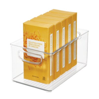 iDESIGN Small Stackable Plastic Storage Bin, Clear (64530)