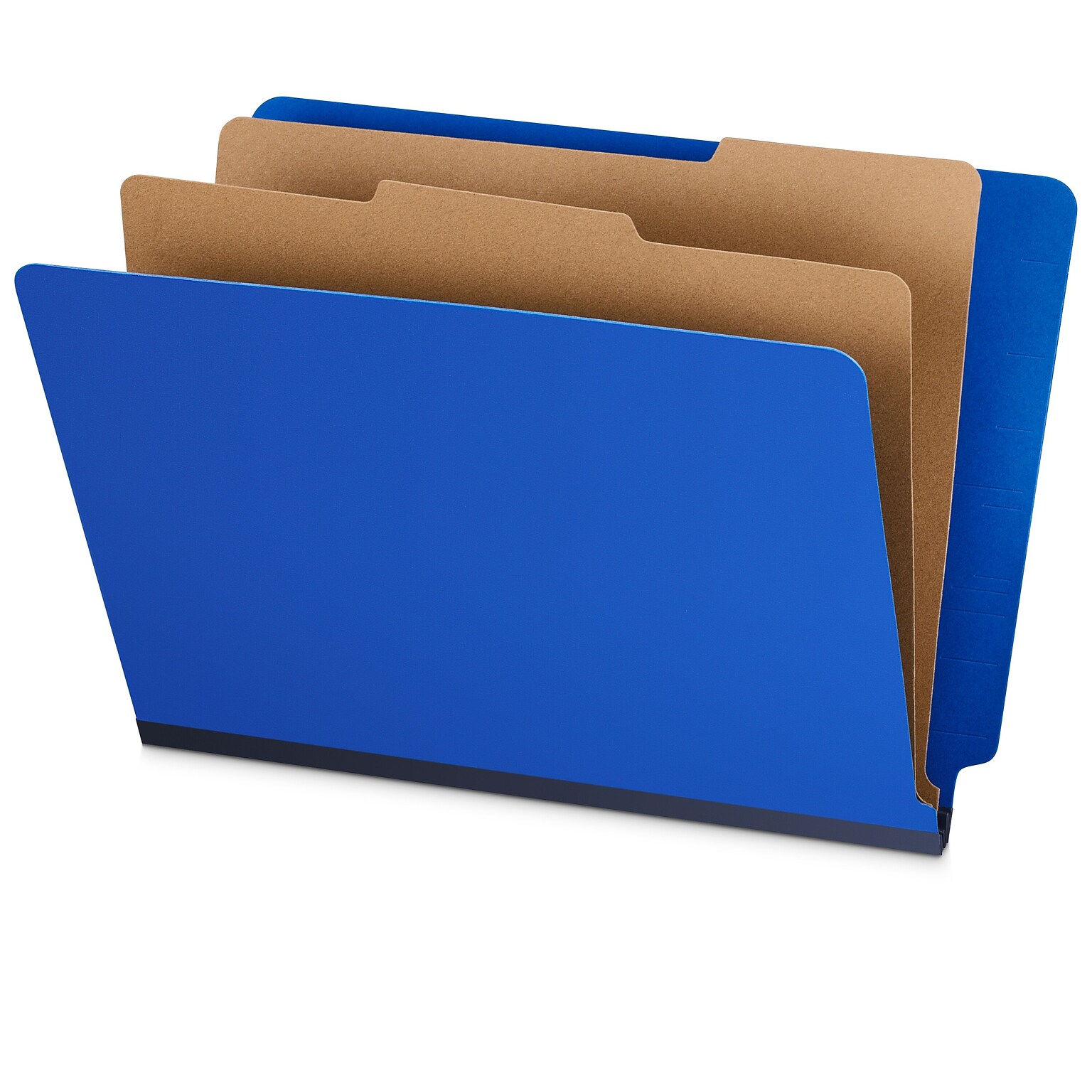 Staples 60% Recycled Pressboard Classification Folder, 2-Dividers, 2 Expansion, Letter Size, Dark Blue, 10/Box (ST62565)