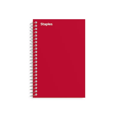 Staples® Memo Books, 4" x 6", College Ruled, Assorted Colors, 50 Sheets/Pad, 5 Pads/Pack (TR11495)