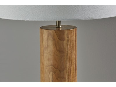 Adesso Martin Incandescent Table Lamp, Natural Oak/White (1509-12)