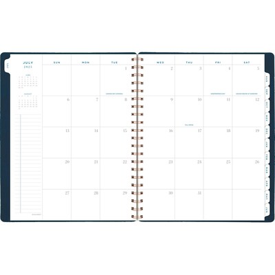 2025-2026 AT-A-GLANCE Signature 8.5" x 11" Academic Weekly & Monthly Planner, Faux Leather Cover, Navy