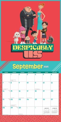 2025 BrownTrout Despicable Me 12" x 24" Monthly Square Wall Calendar, (9781645916833)