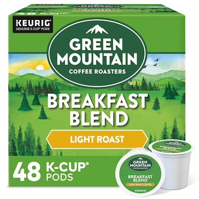 Green Mountain Coffee Roasters Breakfast Blend Coffee Keurig® K-Cup® Pods, Light Roast, 48/Box (8190