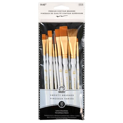 FolkArt Artist Taklon Variety Brush, 10/Pack, 3 Packs/Bundle (FLK50536-3)