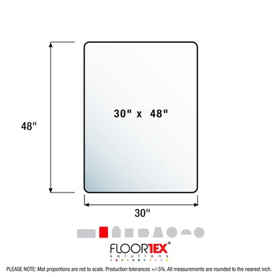 Floortex Homemat Multi-Purpose Floor Protector, 30" x 48", Clear (NRCMFLVS0015)
