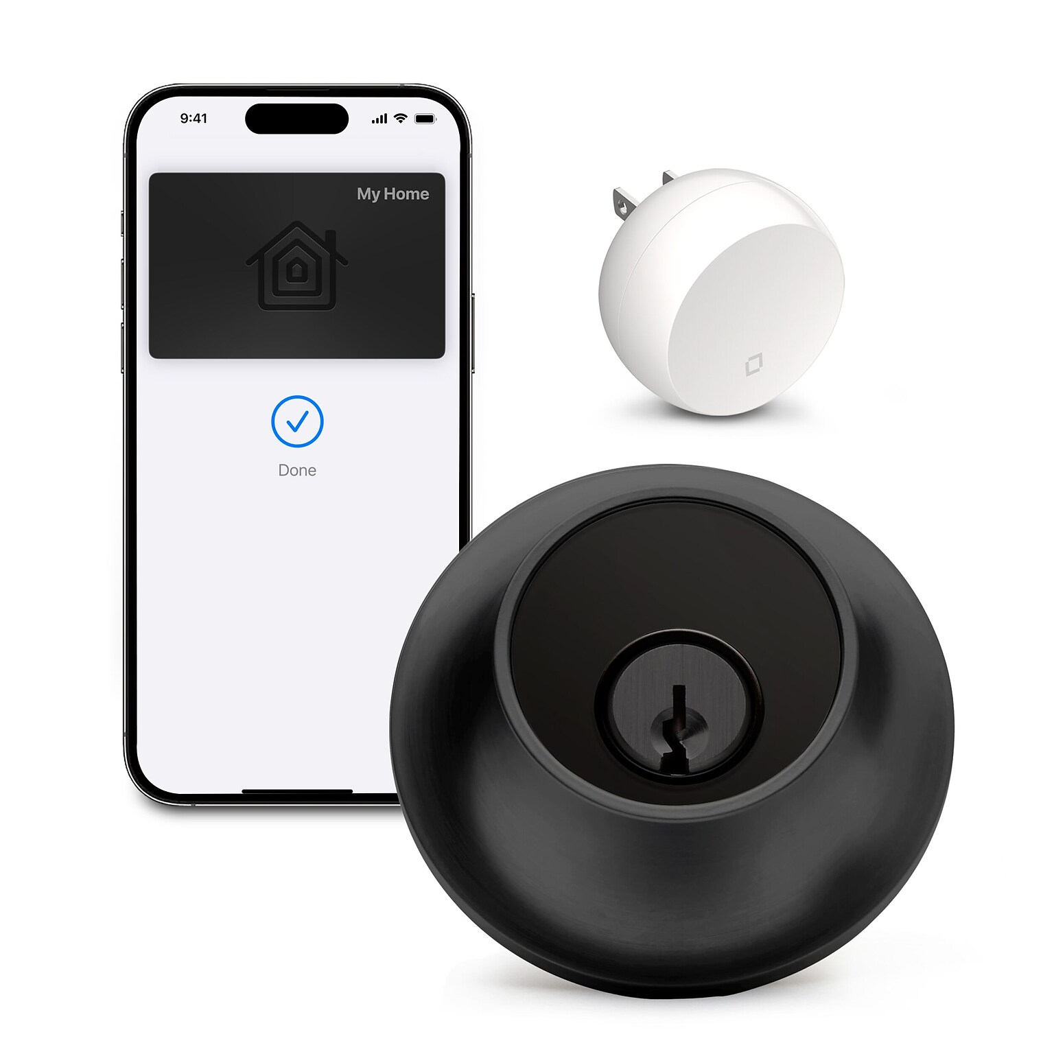 Level Lock + Connect WiFi & Bluetooth Replacement Deadbolt Smart Lock, Matte Black (C-F14U-S1)