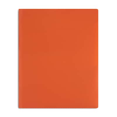 Staples 2-Pocket Portfolio with Fastener, Orange (55474)