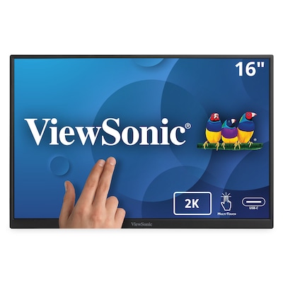 ViewSonic 16 60Hz LED Touchscreen Monitor, Black (TD1656-2K)