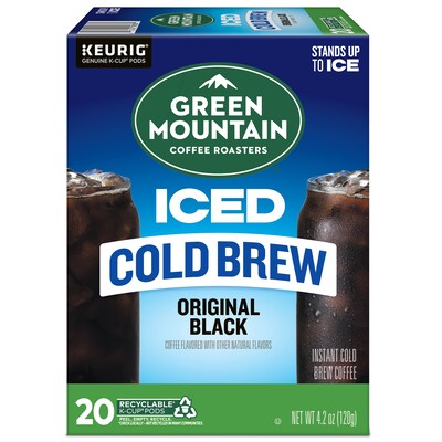 Green Mountain Coffee Roasters Classic Black Iced Coffee Keurig® K-Cup® Pods, Medium Roast, 80/Carton (5000372042CT)