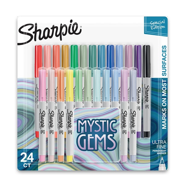 Sharpie Permanent Marker Limited Edition Set, Exclusive Color Assortment,  plus 6 Bonus Coloring Sheets, 36 Count