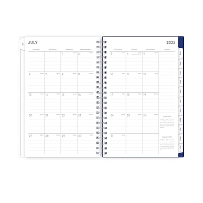 2025-2026 Blue Sky Colorblock 5" x 8" Weekly & Monthly Planner, Plastic Cover, Blue (156067-A26)