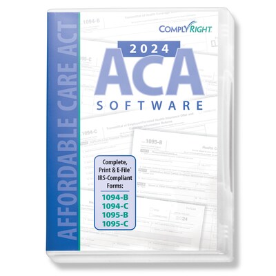 ComplyRight 2024 Affordable Care Act E-File Tax Software, Windows, Disk (14035ST)